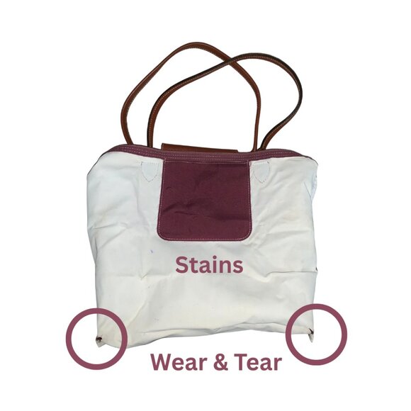 Pre-Owned Longchamp Le Pliage Medium Tote in Bordeaux Long Straps - Picture 11 of 12